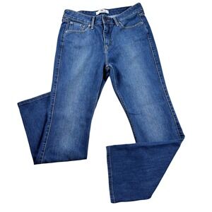 Levis 523 Lift & Lengthen Bootcut Jeans Womens 12M Medium Wash Blue Denim